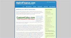 Desktop Screenshot of math4finance.com